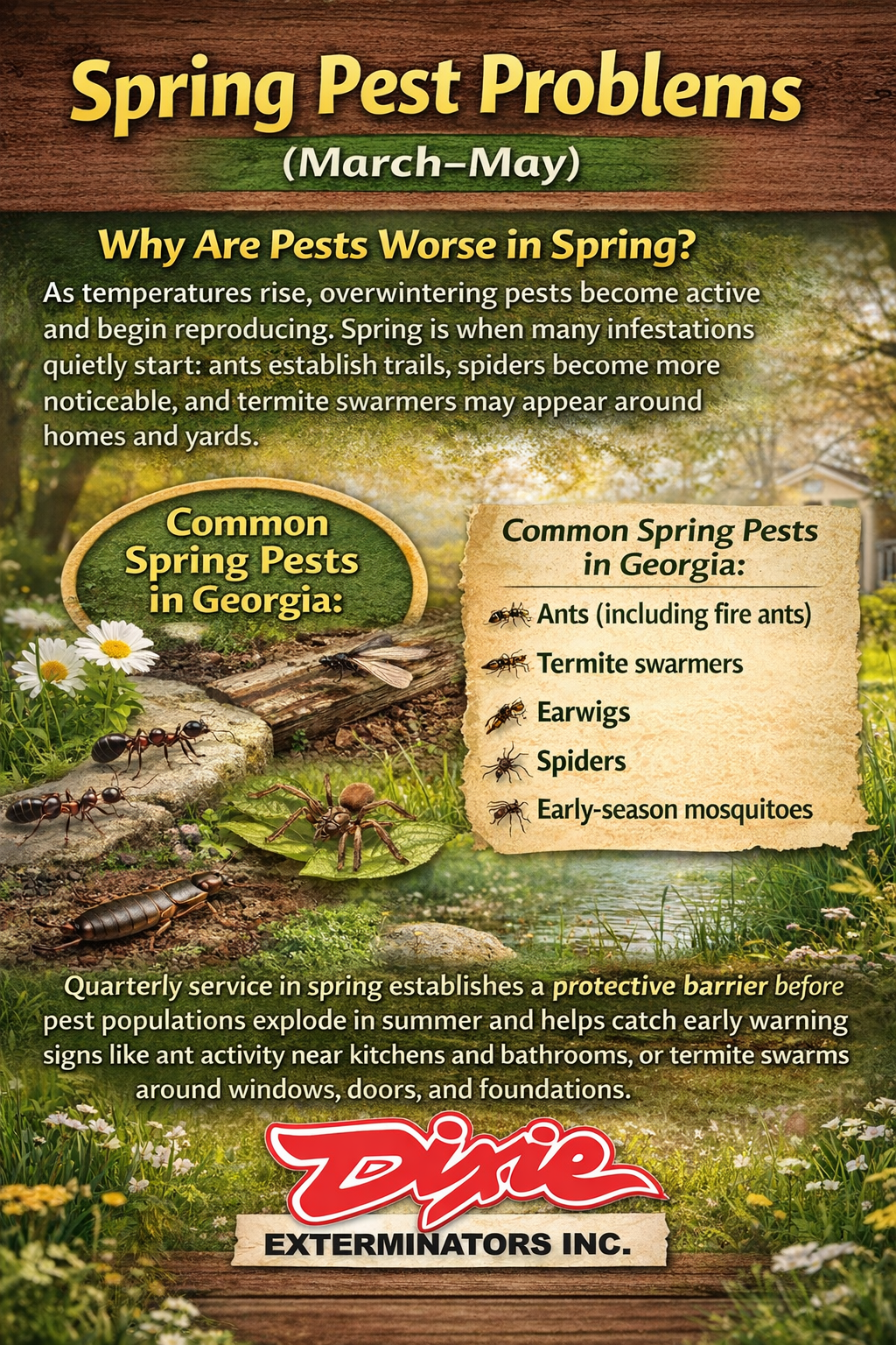 Spring Pest Problems in Georgia (March-May)